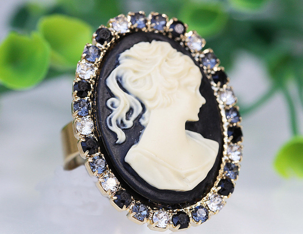 Georgian Jewelry | The Three Graces | Day Night French 18k Gold Cameo
